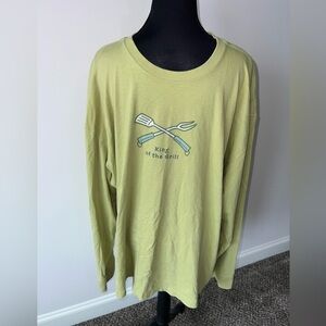 Life is Good “King of the Grill” Long Sleeve Shirt with Grill Design Size XXL